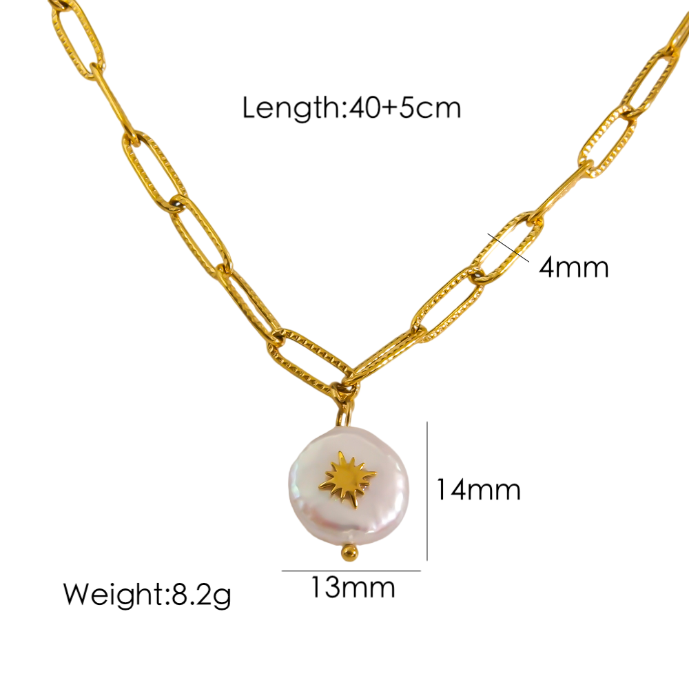 Elegant Baroque Style Geometric Stainless Steel Plating Inlay Pearl 18k Gold Plated Bracelets Necklace