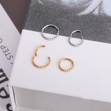 Streetwear Solid Color Stainless Steel Nose Ring In Bulk