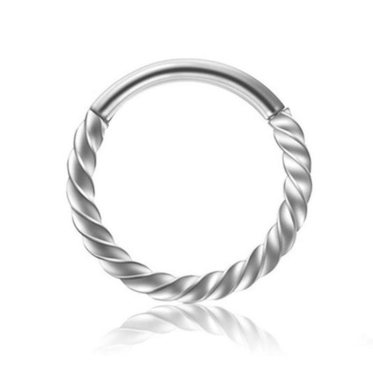 Simple Style Circle Pure Titanium Nose Ring In Bulk