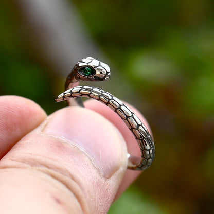 Wholesale Funny Snake Copper Plating Silver Plated Rings