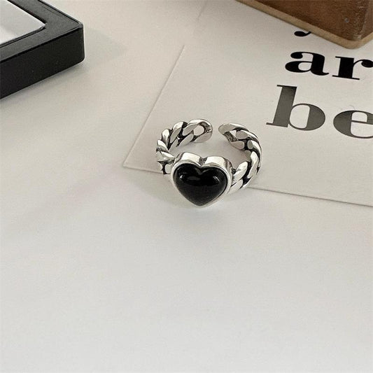 Wholesale Sweet Heart Shape Copper Plating Silver Plated Rings