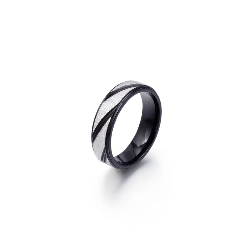 Simple Style Geometric Titanium Steel Rings
