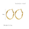 1 Pair Ig Style Geometric Plating Stainless Steel 18k Gold Plated Hoop Earrings