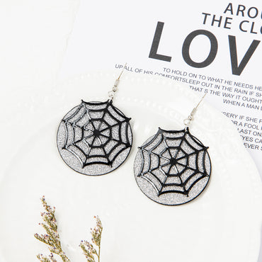 1 Pair Casual Ethnic Style Flower Spider Web Alloy Drop Earrings