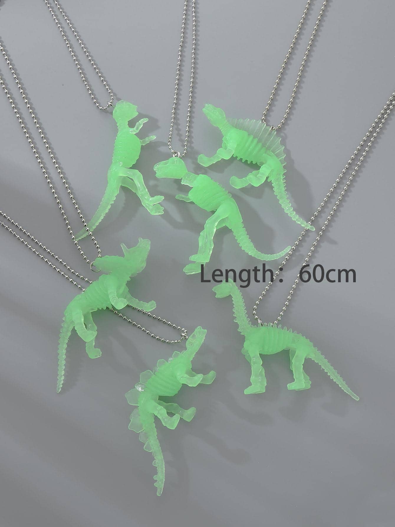 Exaggerated Cool Style Dinosaur Synthetic Resin Plating Silver Plated Unisex Pendant Necklace