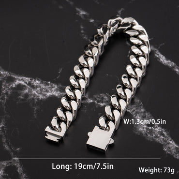 Casual Simple Style Geometric Stainless Steel Plating 18k Gold Plated Men's Bracelets