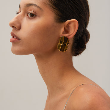 1 Pair Elegant Simple Style Geometric Plating Stainless Steel 18k Gold Plated Ear Studs