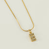304 Stainless Steel 18K Gold Plated Simple Style Plating Letter Rhinestones Pendant Necklace