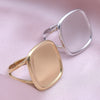 Wholesale Jewelry Simple Style Geometric 304 Stainless Steel 18K Gold Plated Irregular Open Rings