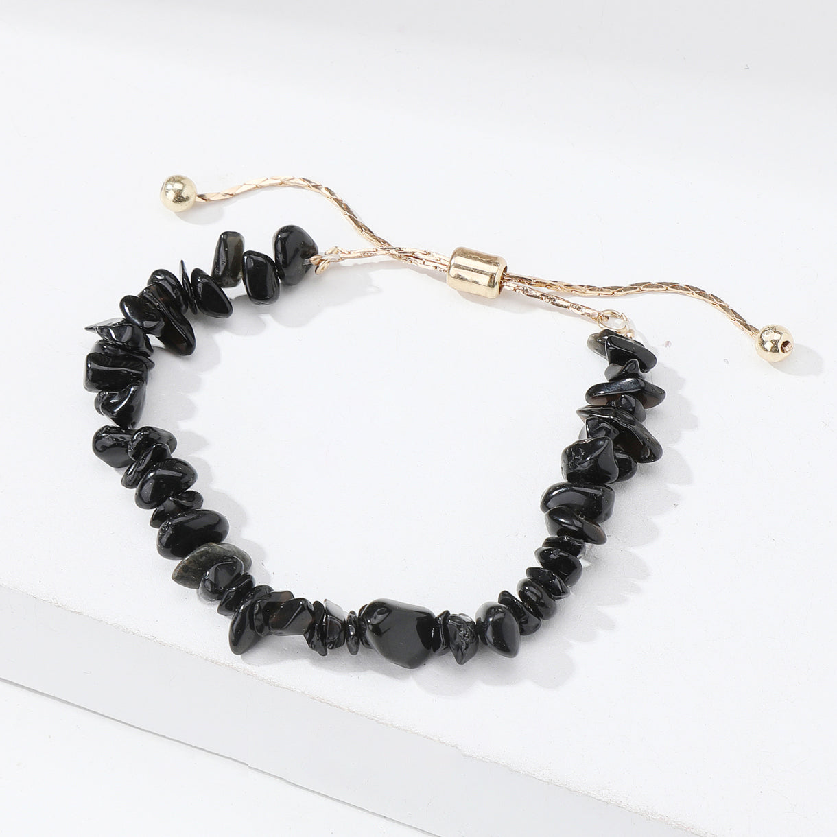 Classic Style Irregular Natural Stone Beaded Women's Anklet