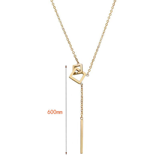 Stainless Steel Simple Style Geometric Plating Necklace