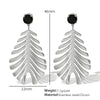 1 Pair Elegant Vintage Style Feather Plating Inlay Titanium Steel Zircon 18k Gold Plated Drop Earrings