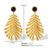 1 Pair Elegant Vintage Style Feather Plating Inlay Titanium Steel Zircon 18k Gold Plated Drop Earrings