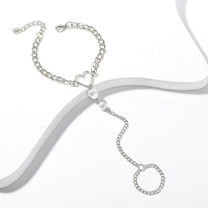 Simple Style Geometric Heart Shape Alloy Plating Women's Bracelets