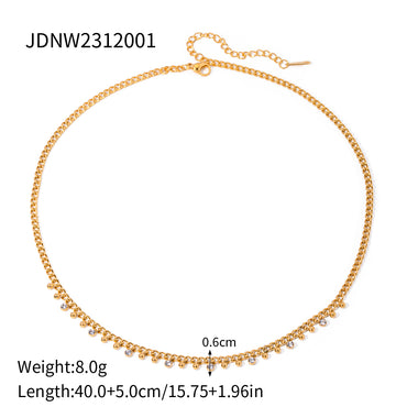 Ig Style Round Stainless Steel Plating 18k Gold Plated Bracelets Necklace