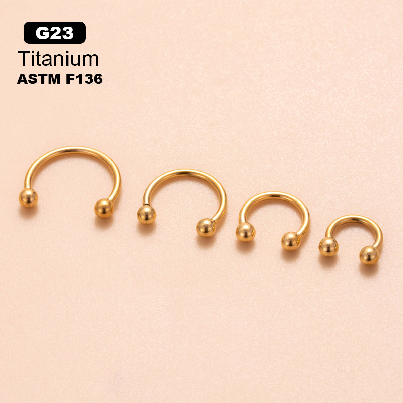 Simple Style Geometric Solid Color Titanium Alloy 18k Gold Plated Ear Studs In Bulk