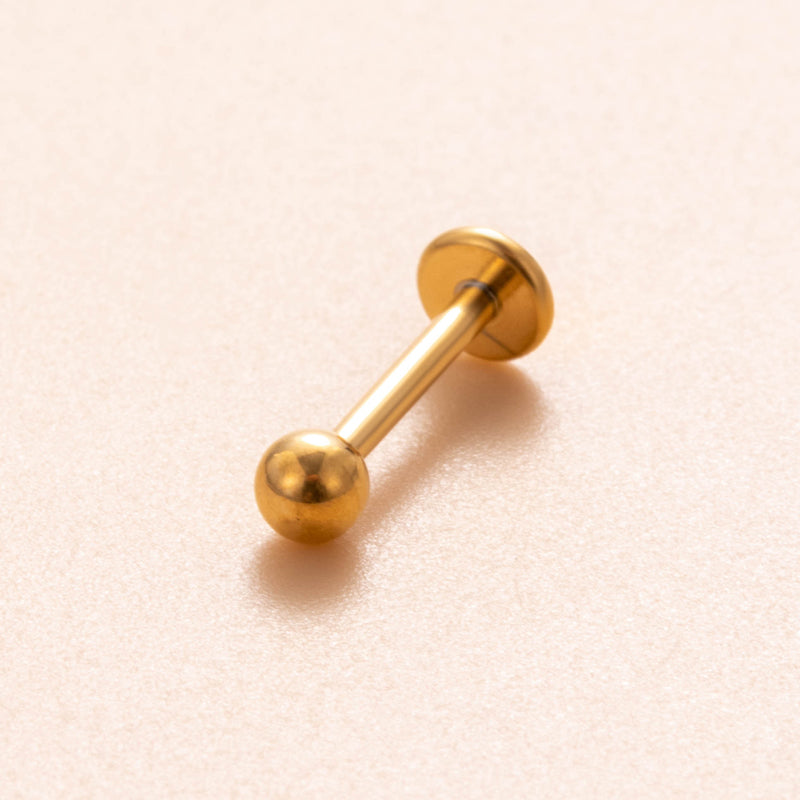 Simple Style Geometric Solid Color Titanium Alloy 18k Gold Plated Ear Studs In Bulk