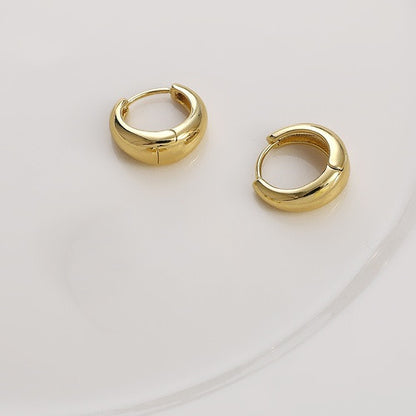 1 Pair Simple Style U Shape Plating Copper Huggie Earrings