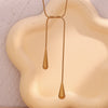 Simple Style Classic Style Water Droplets Solid Color Stainless Steel Plating 18k Gold Plated Necklace