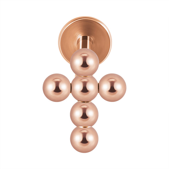 Simple Style Cross Stainless Steel Lip Stud Ear Studs In Bulk