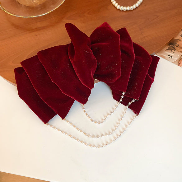 Women'S Sweet Bow Knot Cloth Hair Clip