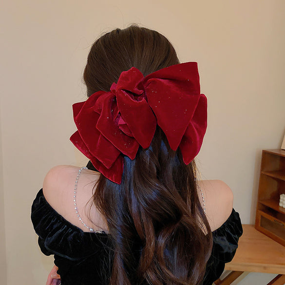 Women'S Sweet Bow Knot Cloth Hair Clip