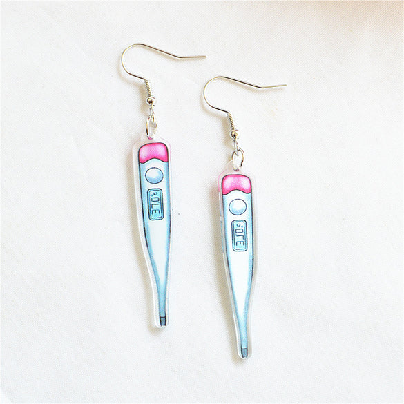 1 Pair Cute Love Cartoon Nurse Hat Arylic Metal Ear Hook