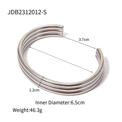 Stainless Steel Ig Style Solid Color Plating Bangle