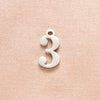 Stainless Steel Simple Style Number Plating Charms