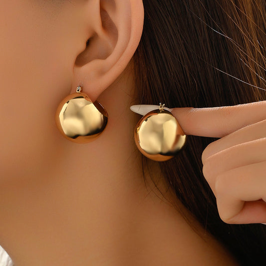 1 Pair IG Style Simple Style Ball Plating Iron Earrings