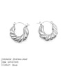 1 Pair Simple Style Geometric Plating Stainless Steel 18K Gold Plated Hoop Earrings
