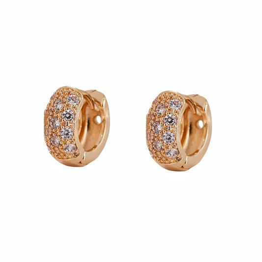 1 Pair Elegant Geometric Plating Copper Hoop Earrings