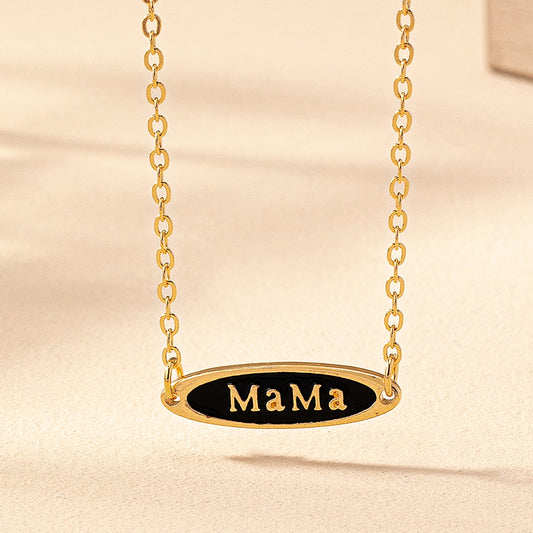 Simple Style Letter Zinc Alloy Plating Mother'S Day Women's Necklace