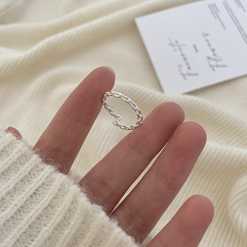 Wholesale Simple Style Square Heart Shape Bow Knot Copper Silver Plated Rings