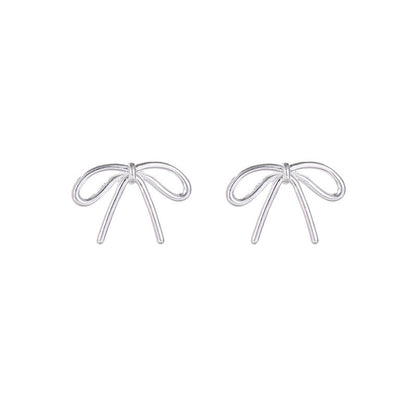 Copper Simple Style Bow Knot Plating Earrings Necklace
