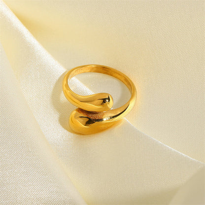 Wholesale Jewelry Simple Style Solid Color Stainless Steel Alloy Open Rings