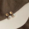 1 Pair Elegant Retro Geometric Freshwater Pearl Earrings