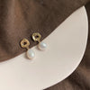 1 Pair Elegant Retro Geometric Freshwater Pearl Earrings