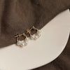 1 Pair Elegant Retro Geometric Freshwater Pearl Earrings