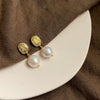 1 Pair Elegant Retro Geometric Freshwater Pearl Earrings