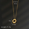 Stainless Steel 18K Gold Plated Simple Style Geometric Pendant Necklace