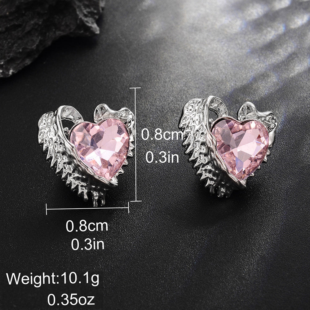 1 Pair IG Style Simple Style Heart Shape Plating Inlay Alloy Artificial Pearls Rhinestones Ear Studs