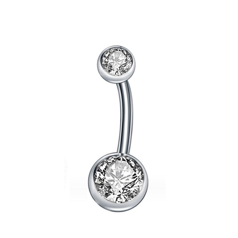 1 Piece Belly Rings Simple Style Solid Color Pure Titanium Belly Rings