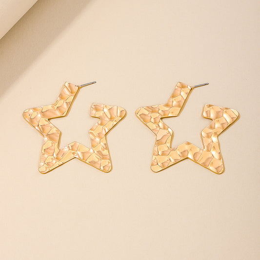 1 Pair Nordic Style Star Alloy Ear Studs