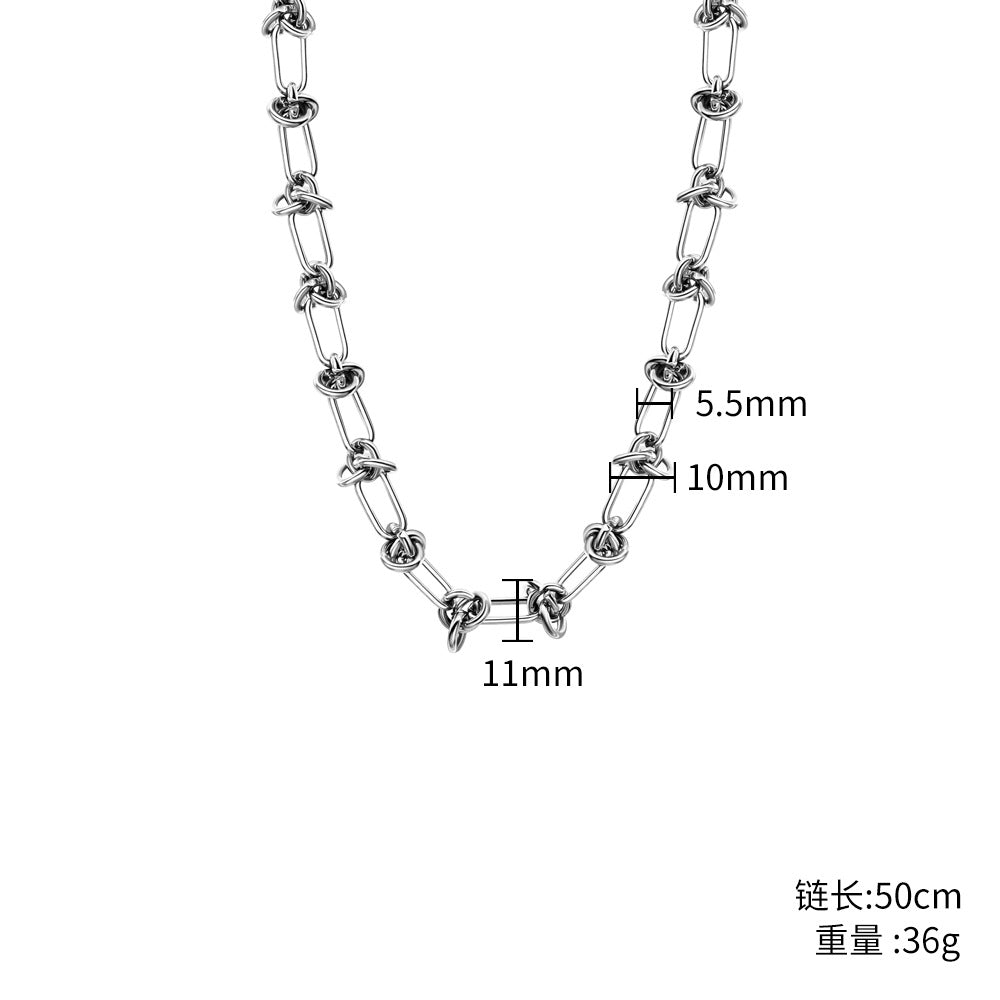 Stainless Steel Hip-Hop Simple Style Geometric Plating Bracelets Necklace