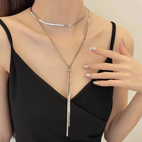 Titanium Steel Elegant Simple Style Geometric Plating Necklace