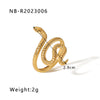 Stainless Steel IG Style Snake Plating Open Rings