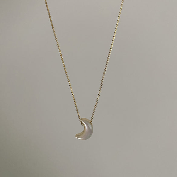 Copper 18K Gold Plated Simple Style Artistic Star Moon Flower Inlay Shell Necklace