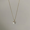 Copper 18K Gold Plated Simple Style Artistic Star Moon Flower Inlay Shell Necklace