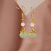 1 Pair Cute Handmade Pastoral Flower Beaded Epoxy Resin Drop Earrings